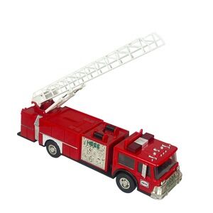 Hess Fire‎ Truck Bank Toy Red Ladder Extendable Collectible